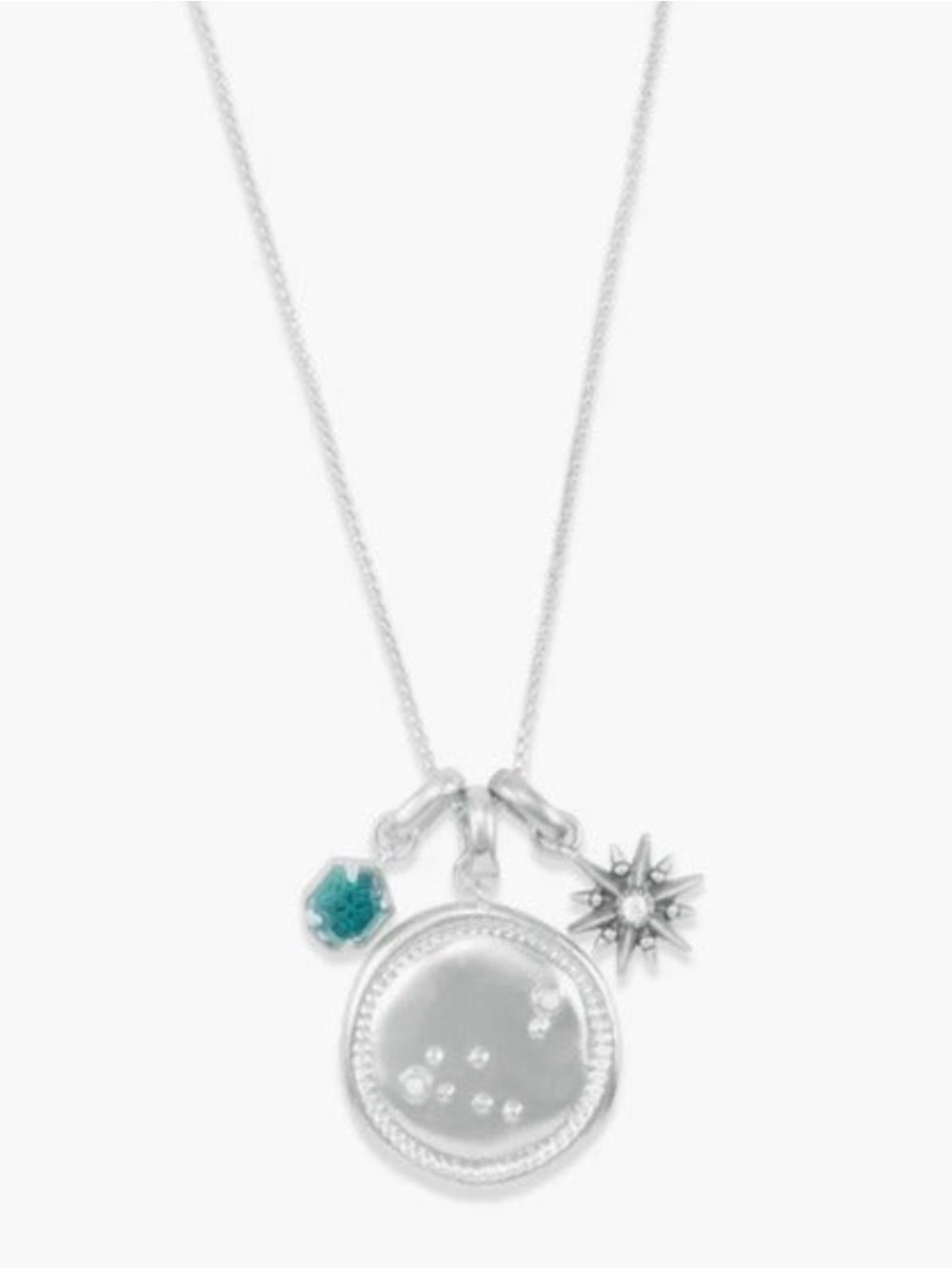Kendra Scott Capricorn December charm Necklace pendant silver